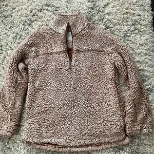 Elodie‎ Sherpa Fleece Quarter Zip Pullover Women's Small